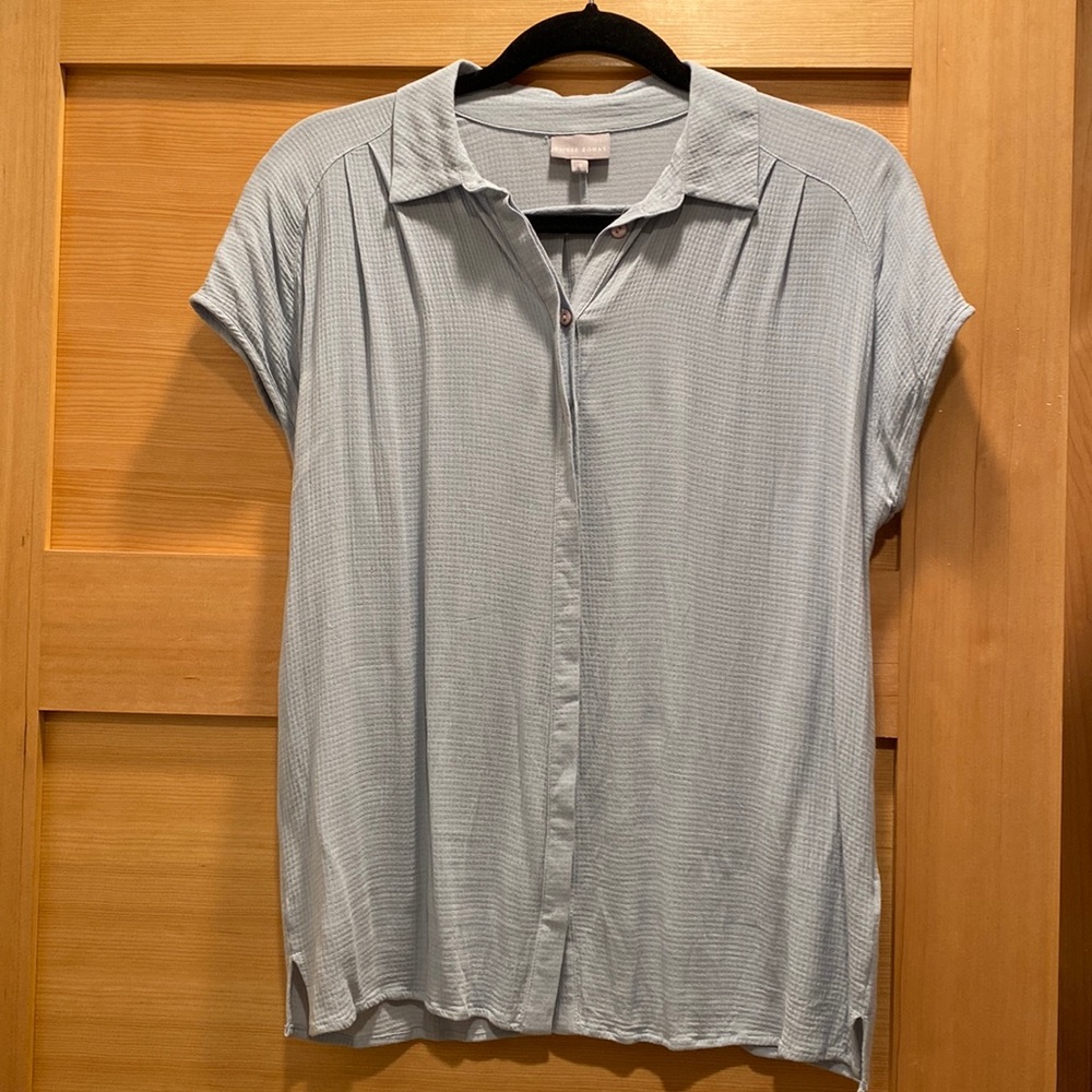 Oliver Bonas Cap Sleeve Button Down - UK Size 10 / US Size 6
